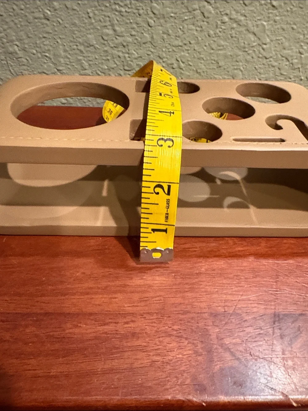 New- Leather Wrapped Barware Organizer – Tan
